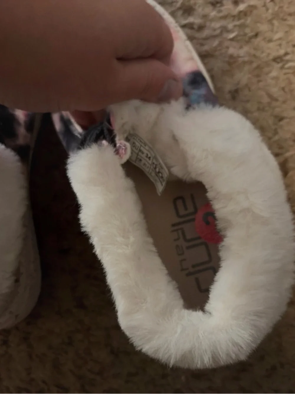 Hey dudes Plush Tie-Dye Fur-Lined Slip-On Slippers - Black & Pink